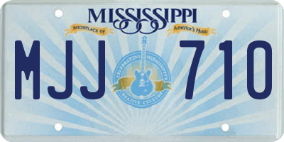 MS license plate MJJ710