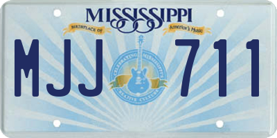 MS license plate MJJ711