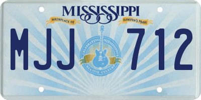 MS license plate MJJ712