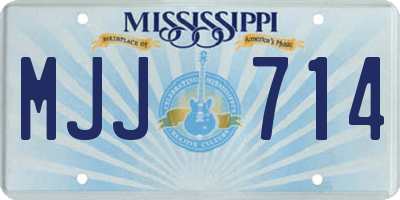 MS license plate MJJ714