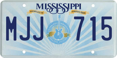 MS license plate MJJ715