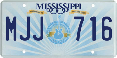 MS license plate MJJ716