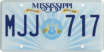 MS license plate MJJ717