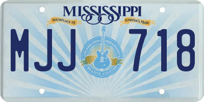 MS license plate MJJ718
