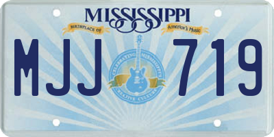 MS license plate MJJ719
