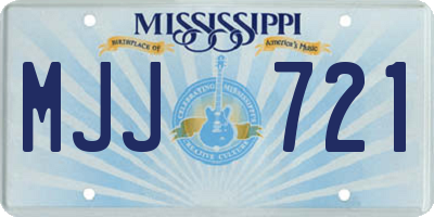 MS license plate MJJ721