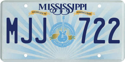 MS license plate MJJ722