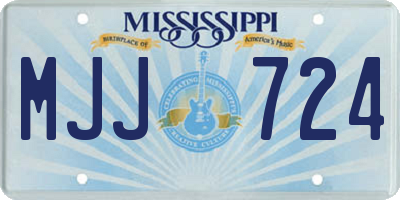 MS license plate MJJ724
