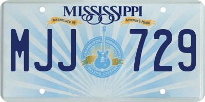 MS license plate MJJ729