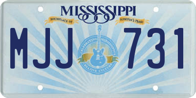 MS license plate MJJ731