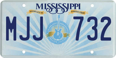 MS license plate MJJ732