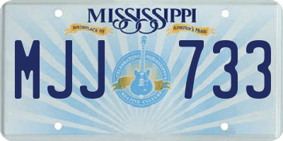 MS license plate MJJ733
