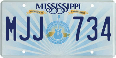 MS license plate MJJ734