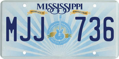 MS license plate MJJ736