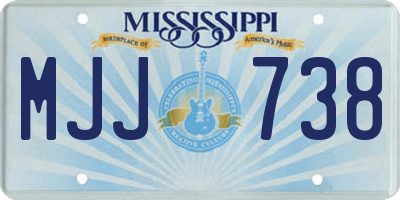 MS license plate MJJ738