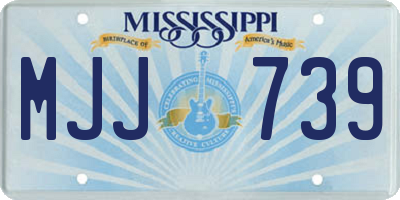 MS license plate MJJ739