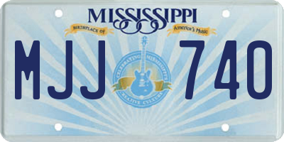 MS license plate MJJ740