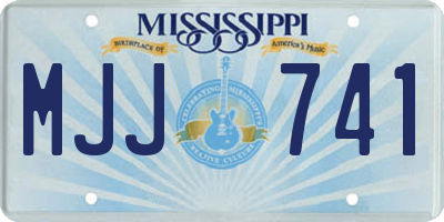 MS license plate MJJ741