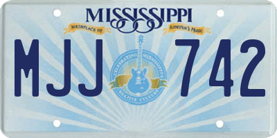 MS license plate MJJ742