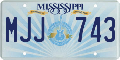 MS license plate MJJ743