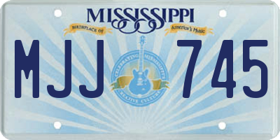 MS license plate MJJ745