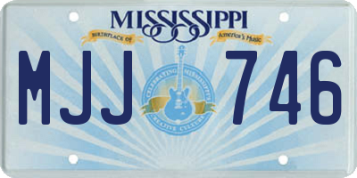 MS license plate MJJ746