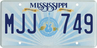 MS license plate MJJ749