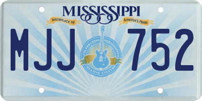 MS license plate MJJ752