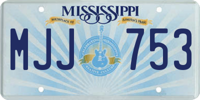 MS license plate MJJ753