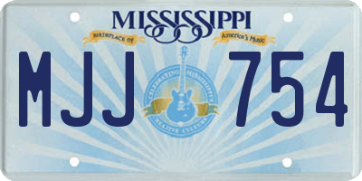 MS license plate MJJ754