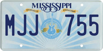 MS license plate MJJ755