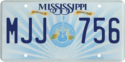 MS license plate MJJ756
