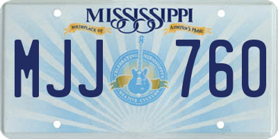 MS license plate MJJ760