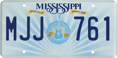 MS license plate MJJ761