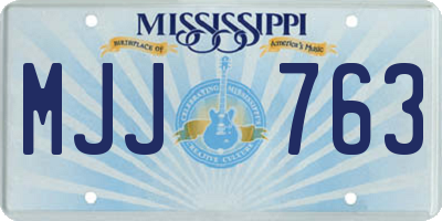 MS license plate MJJ763