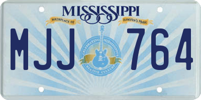 MS license plate MJJ764
