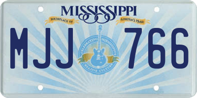 MS license plate MJJ766