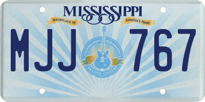MS license plate MJJ767