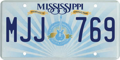 MS license plate MJJ769