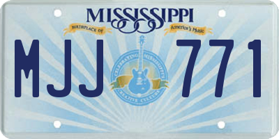 MS license plate MJJ771