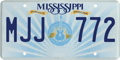 MS license plate MJJ772