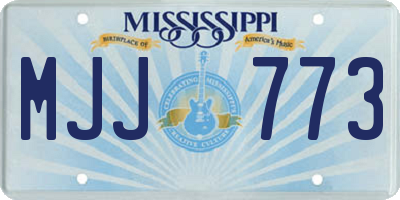 MS license plate MJJ773