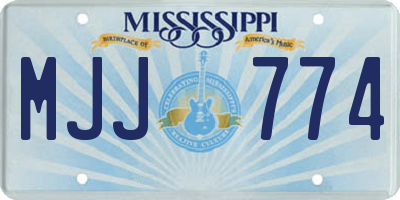 MS license plate MJJ774