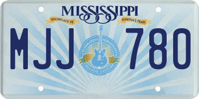 MS license plate MJJ780