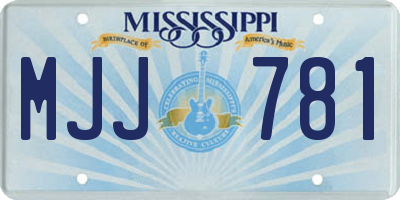 MS license plate MJJ781