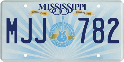 MS license plate MJJ782