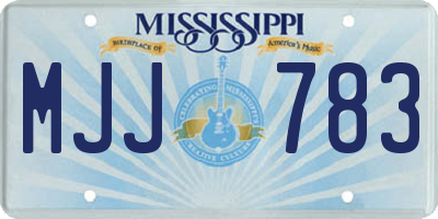 MS license plate MJJ783