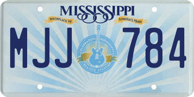 MS license plate MJJ784