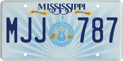 MS license plate MJJ787