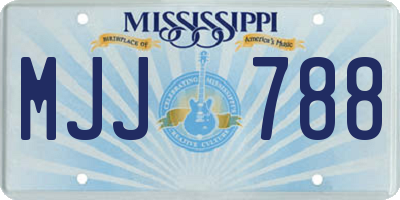 MS license plate MJJ788